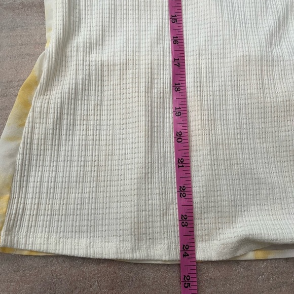 [L]RO & DE Anthropologie Arden Yellow Tie Dyed Blouse Mix Texture Relaxed Fit - Picture 10 of 10